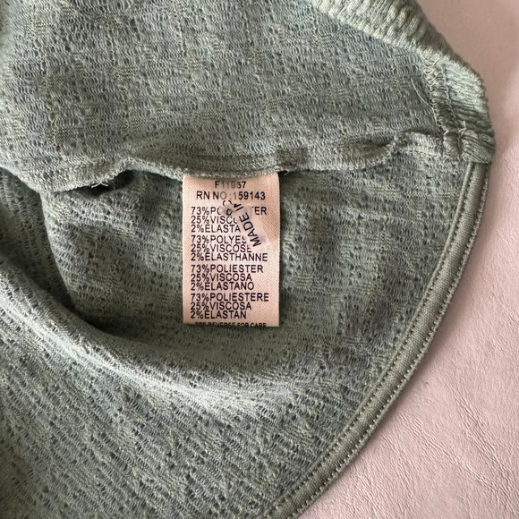 FRNCH Paris Jaimie Textured Fabric Top in Green Size M - Picture 6 of 9